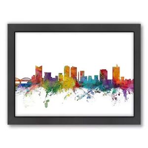 Americanflat Michael Tompsett ''Fort Worth Skyline'' Framed Wall Art, Multicolor, Medium