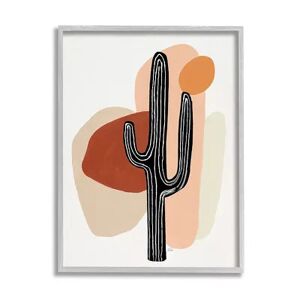 Stupell Home Decor Western Terracotta Desert Cactus Plant Framed Wall Art, Brown, 11X14