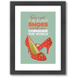 Americanflat Visual Philosophy ''Right Shoes'' Framed Wall Art, Multicolor