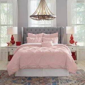 Pointehaven PinTuck Comforter Set, Pink, Twin