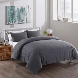 Kohl's Messy Bed Washed Cotton Duvet Cover Set, Grey, Twin