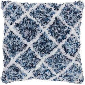 Mina Victory Life Styles Sprinkle Dye Lattice Throw Pillow, Blue, 24X24