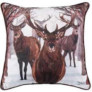 C&F Home Deer Descending Winter Throw Pillow, Brown, 18X18