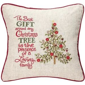 C&F Home Family Best Gift Christmas Throw Pillow, Beig/Green, 16X16