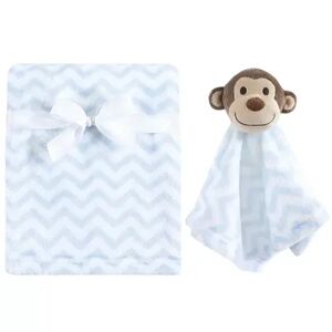 Hudson Baby Infant Boy Plush Blanket with Security Blanket, Blue, One Size, Brt Blue