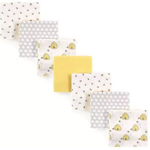 Hudson Baby Infant Cotton Flannel Receiving Blankets Bundle, Bee, One Size, Yellow