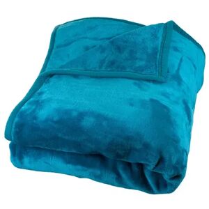 Lavish Home Portsmouth Home Solid Plush Faux-Mink Blanket - Twin, Blue