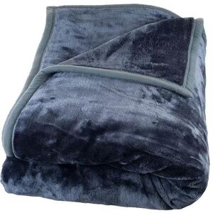 Trademark Global Portsmouth Home Solid Plush Faux-Mink Blanket - Twin, Grey