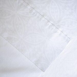 Pointehaven 300-Thread Count Printed Sheet Set, White, Queen Set