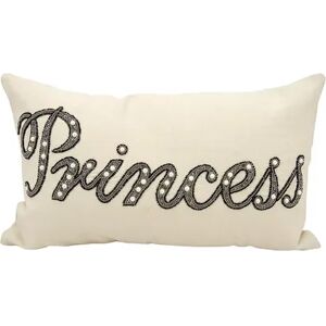 Mina Victory Lumin Beaded ''Princess'' Oblong Throw Pillow, Beig/Green, 12X20