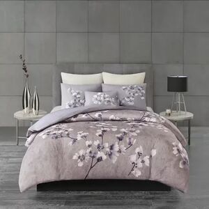 N Natori Sakura Blossom 3-piece Comforter Set, Lt Purple, Full/Queen