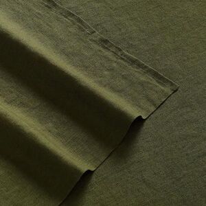 Brooklyn Loom Linen Sheet Set, Green, King Set