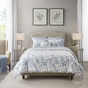 Madison Park Essentials Thelma Reversible Comforter Set with Sheets, Blue, Full