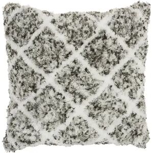 Mina Victory Life Styles Sprinkle Dye Lattice Throw Pillow, Grey, 24X24