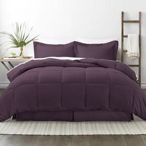 Home Collection Premium Bedding Set, Purple, Cal King