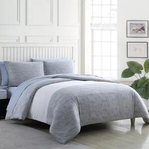 Poppy & Fritz Connery Stripe Comforter Set and Shams, Grey, Full/Queen