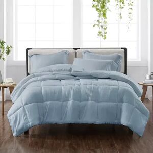 Cannon Solid Comforter Set with Shams, Blue, Twin