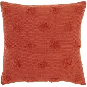 Mina Victory Life Styles Tufted Dots Indoor Throw Pillow, Orange, 18X18