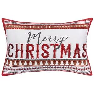 C&F Home Merry Christmas Nordic Throw Pillow, Red, 14X22