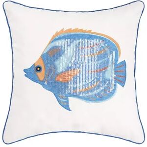 C&F Home Tropical Galapagos Fish Throw Pillow, Blue, 16X16
