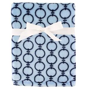 Hudson Baby Infant Boy Silky Plush Blanket, Links, 30x40 inches, Brt Blue