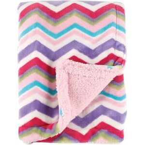 Hudson Baby Infant Girl Plush Blanket with Sherpa Back, Pink, One Size, Med Pink
