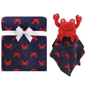 Hudson Baby Infant Boy Plush Blanket with Security Blanket, Crab, One Size, Brt Red