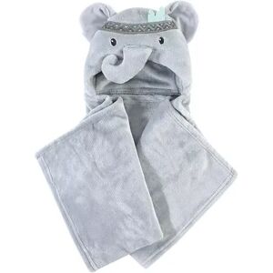 Little Treasure Baby Plush Hooded Blanket, Gray Elephant, One Size, Grey