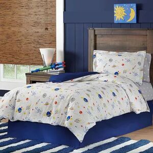 Lullaby Bedding Space Cotton Percale Comforter Set, Multicolor, Queen