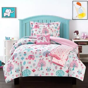 Chic Home Elephant Garden Comforter Set, Pink, Twin