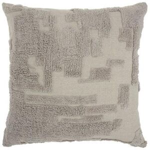 Mina Victory Life Styles Raised Distress Throw Pillow, Beig/Green, 24X24