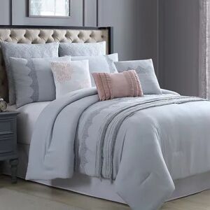 Pacific Coast Textiles Pacific Coast Embellished Comforter Set, Blue, King