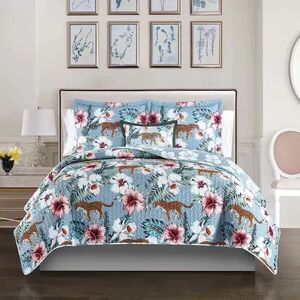 Chic Home Orithia Quilt Set with Shams, Blue, Twin