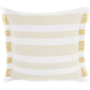 Mina Victory Life Styles Chambray Stripes Throw Pillow, Yellow, 18X18