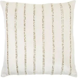 Mina Victory Sofia Beaded Stripes Throw Pillow, White, 20X20