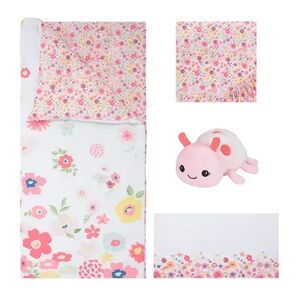 Sammy & Lou Reversible Quilt, Fitted Crib Sheet, Crib Skirt & Plush Toy 4-Piece Crib Bedding Set, Floral Sprinkles