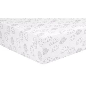 Trend Lab Clouds Jersey Fitted Crib Sheet, Multicolor