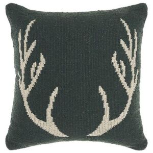 Mina Victory Life Styles Woven Antlers Indoor Throw Pillow, Green, 18X18