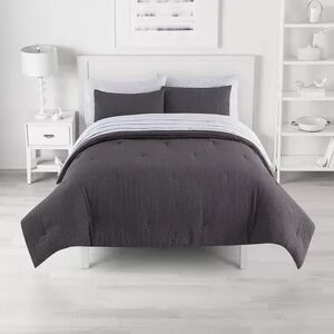 The Big One Reversible Bedding Set, Dark Grey, Queen