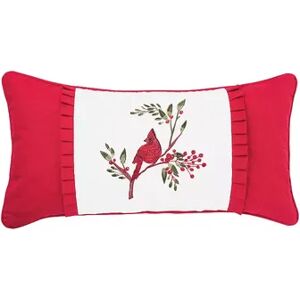 C&F Home Cardinal Holly Christmas Throw Pillow, Red, 12X24