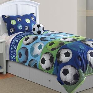 Kohl's Soccer Comforter Set, Blue, Twin