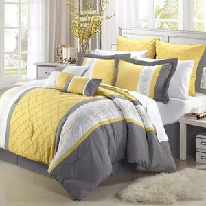 Chic Home Livingston 8-piece Bed Set, Yellow, Queen