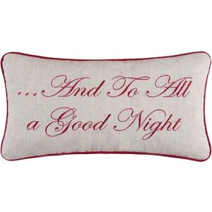 C&F Home And To All A Good Night Embroidered Throw Pillow, Beig/Green, Fits All