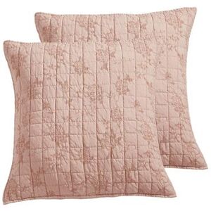 Homthreads 2-pack Bowie Light Euro Sham Set, Pink