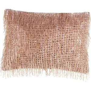 Mina Victory Luminescence Beaded Tassels Throw Pillow, Pink, 10X14