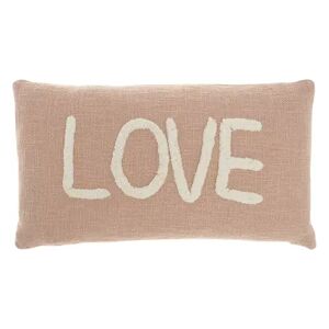 Mina Victory Life Styles Tufted Love Throw Pillow, Pink, 12X21