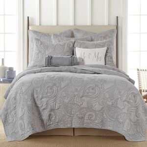 Levtex Home Perla Quilt Set, Grey, Twin