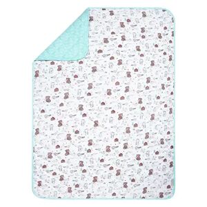 Trend Lab Fishing Bears Reversible Crib Quilt, Multicolor