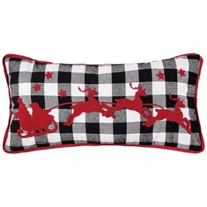 C&F Home Franklin Farm Sleigh Christmas Throw Pillow, Red, 12X24