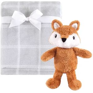 Hudson Baby Infant Boy Plush Blanket with Toy, Snuggly Fox, One Size, Drk Orange